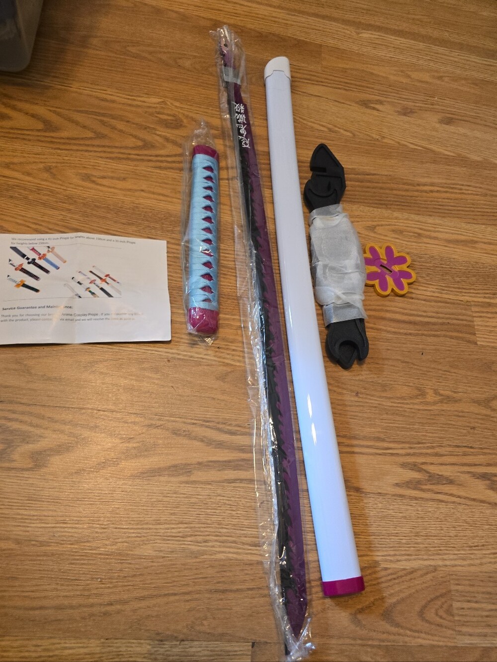 Plastic Sword Set with Turquoise Handle